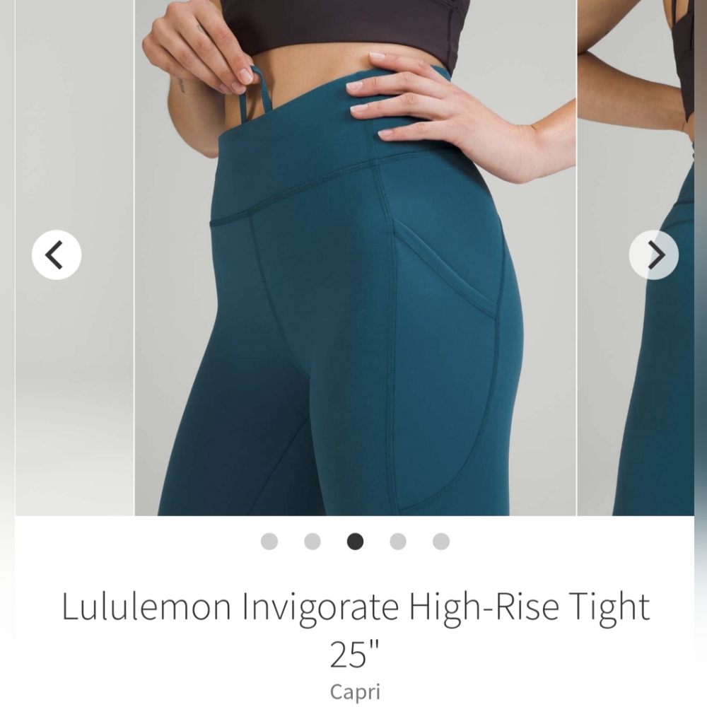 Lululemon Invigorate high rise 25"